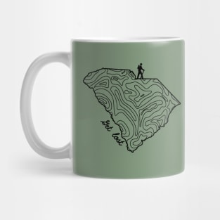 Get Lost Hiking Topographic Art Hike South Carolina State Map Mug